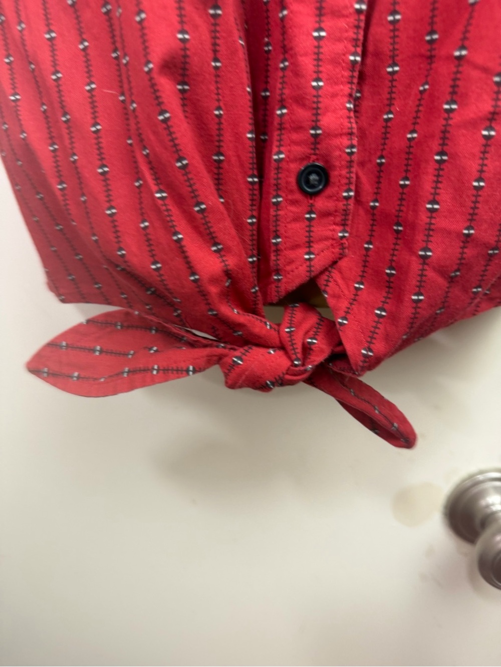 Lauren Ralph Lauren Red Vintage Button Front Printed Western Inspired Top 16 - Picture 7 of 16